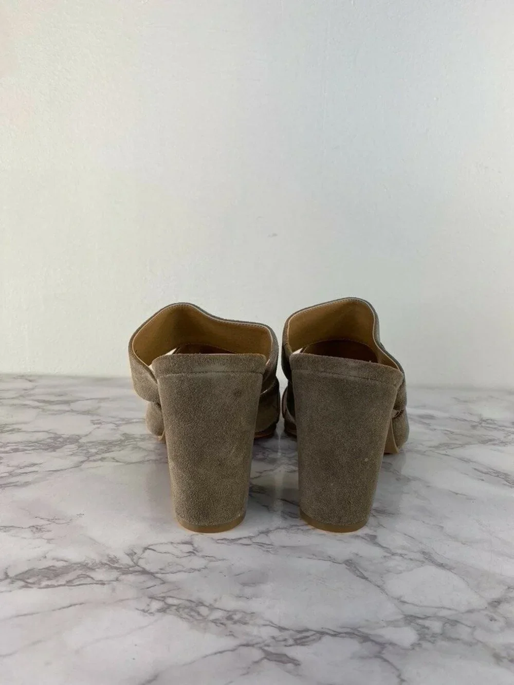 Lucky Brand Women's Minna Brindle  Suede Chunky Heel Mule Sandals - Size 11 M